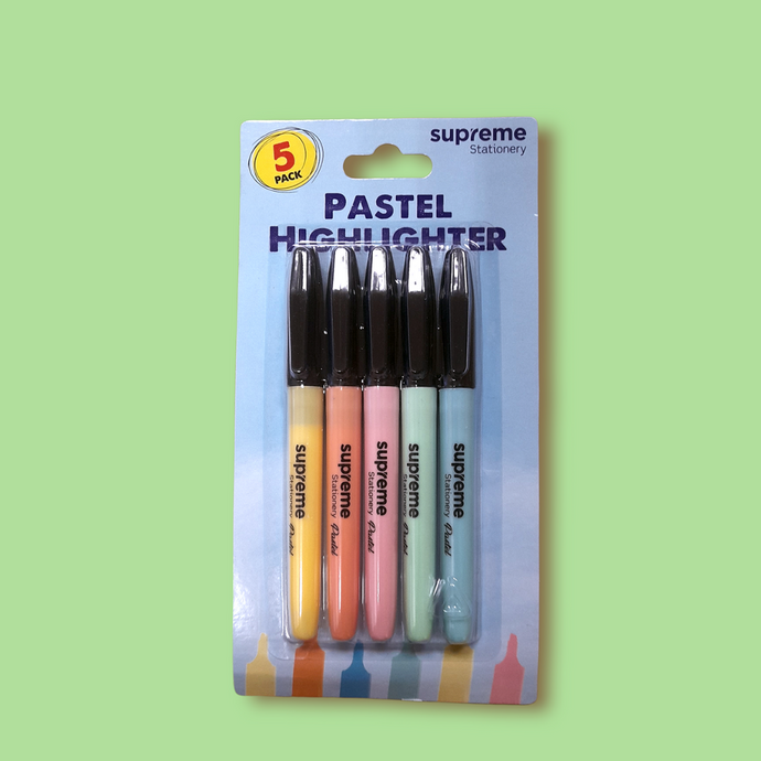 Supreme Stationery Pastel Highlighters